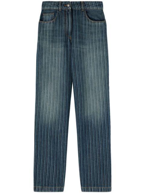 pinstriped jeans by PALM ANGELS