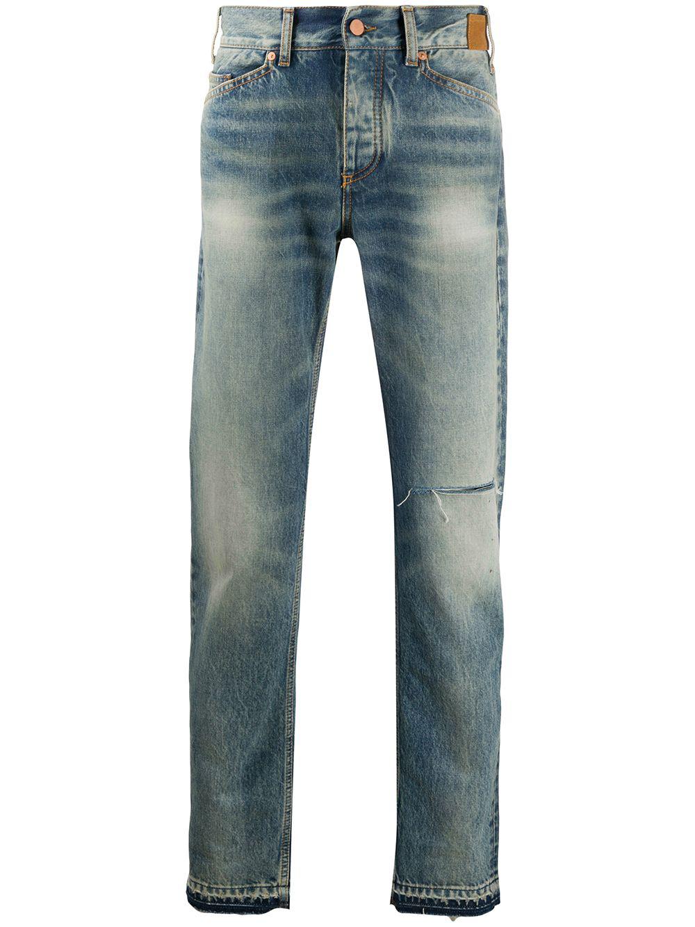 rip detail faded jeans by PALM ANGELS