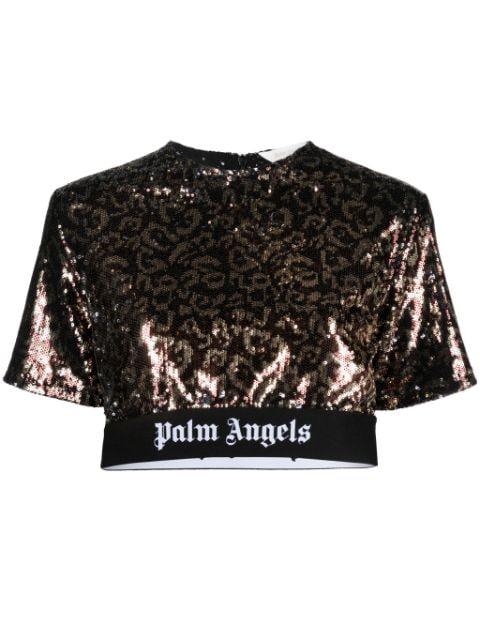 sequin-embellished crop top by PALM ANGELS