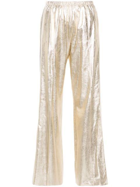 side-stripe leather track pants by PALM ANGELS