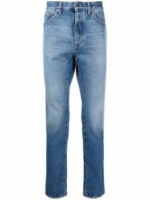 side-stripe straight-leg jeans by PALM ANGELS