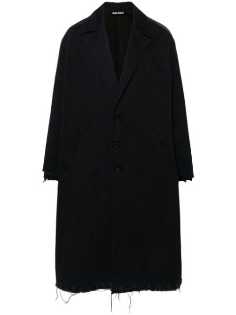 single-breasted twill coat by PALM ANGELS