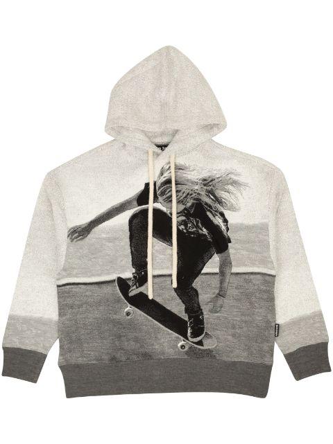 skater-print hoodie by PALM ANGELS