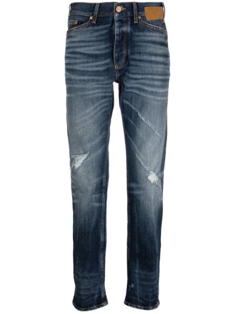 slim-fit distressed straight-leg jeans by PALM ANGELS