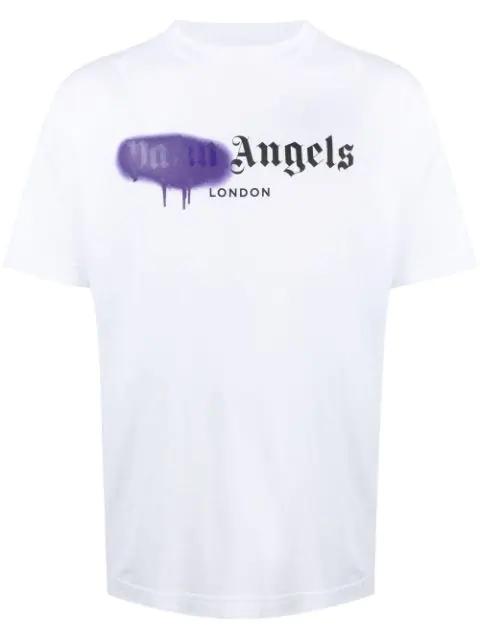 spray paint-print T-shirt by PALM ANGELS