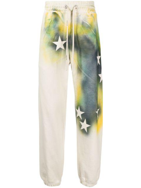 star-print cotton track pants by PALM ANGELS