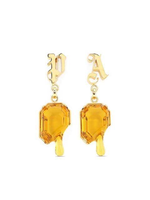 stone-pendant earrings by PALM ANGELS
