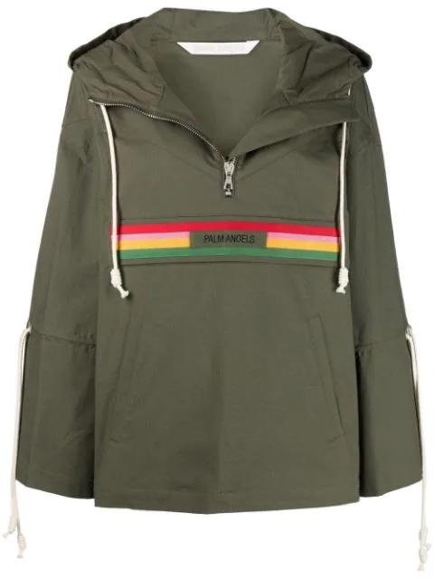 striped hoodied jacket by PALM ANGELS