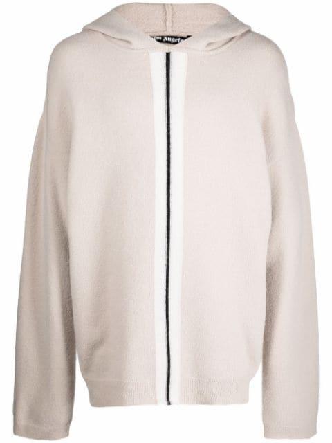 striped knit hoodie by PALM ANGELS