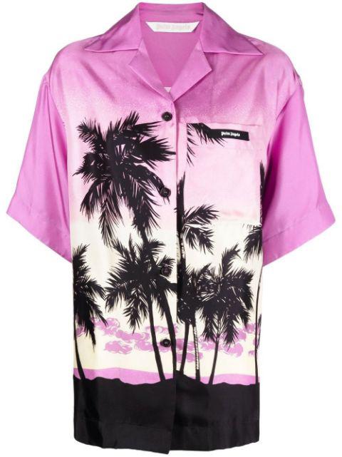 sunset-print bowling shirt by PALM ANGELS