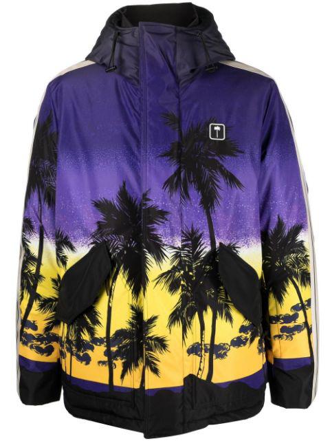 sunset-print hoodied jacket by PALM ANGELS
