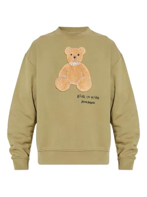 teddy-appliqué crew-neck sweatshirt by PALM ANGELS