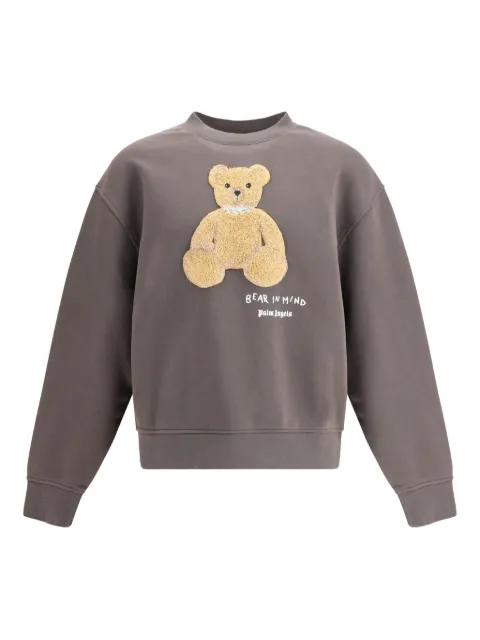 teddy-applique crew neck sweatshirt by PALM ANGELS