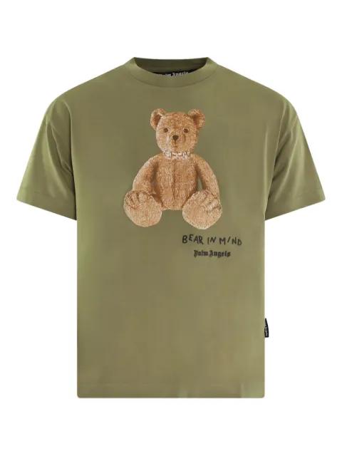 teddy bear-print cotton t-shirt by PALM ANGELS
