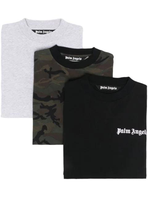 three-pack logo-print T-shirts by PALM ANGELS