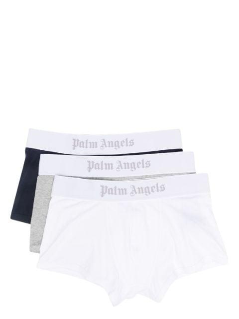 three-pack logo-print boxers by PALM ANGELS