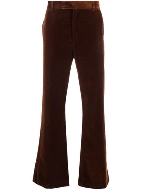 velvet tailored trousers by PALM ANGELS