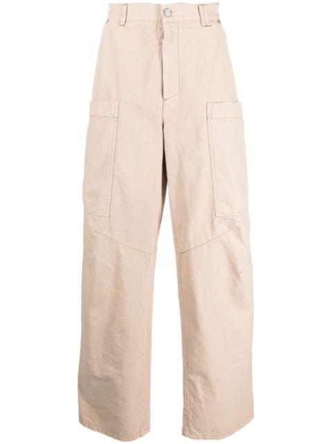 wide-leg cotton cargo trousers by PALM ANGELS