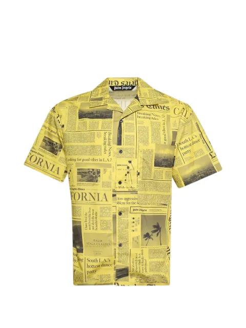 x LA Times newspaper short-sleeve shirt by PALM ANGELS