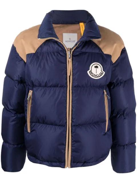 x Moncler logo-patch padded jacket by PALM ANGELS