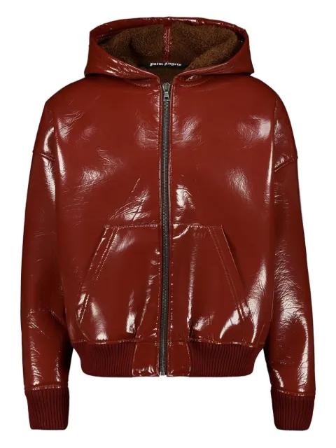 zip leather jacket by PALM ANGELS