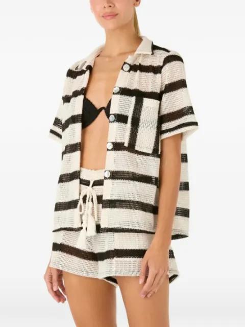 Maya striped mesh shirt by PALMACEA
