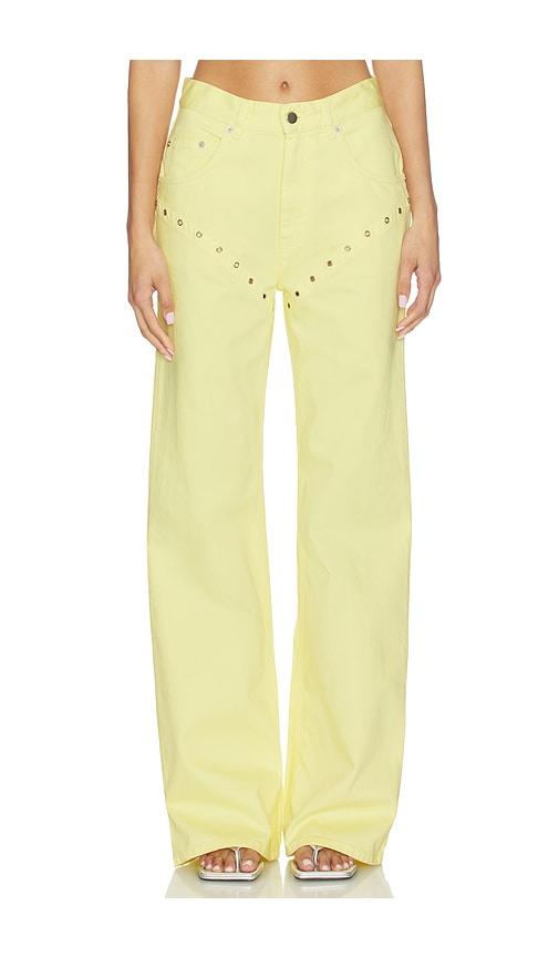 Palmatic Studio Cory Wide Leg Jean in Yellow by PALMATIC STUDIO