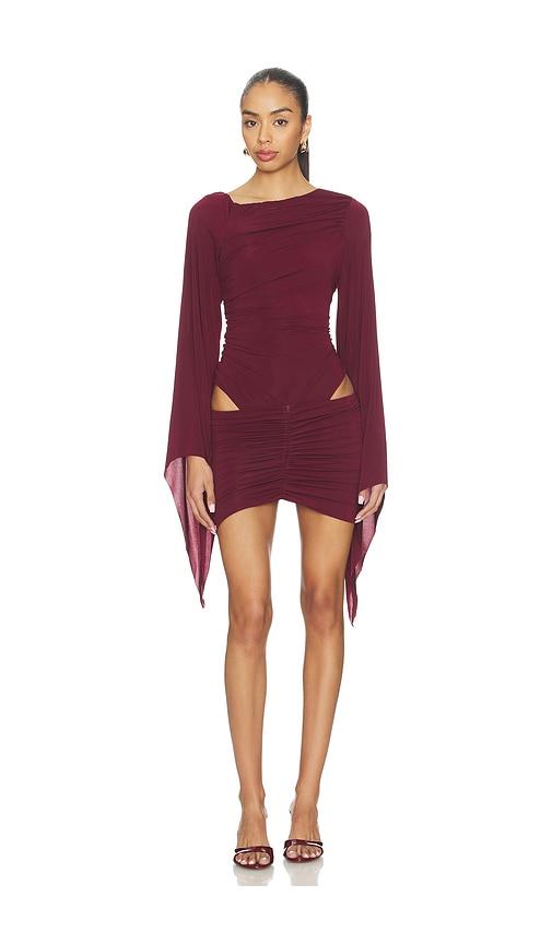 Palmatic Studio Harina Mini Dress in Burgundy by PALMATIC STUDIO