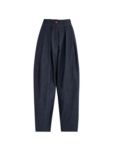 Solo barrel-leg chambray trousers by PALMER//HARDING