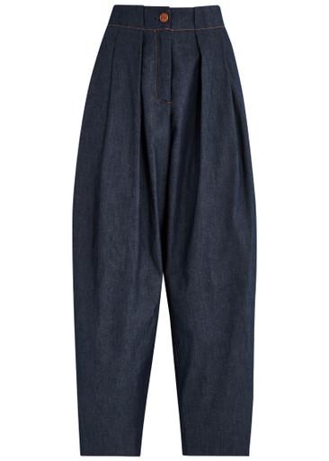 Solo barrel-leg chambray trousers by PALMER//HARDING