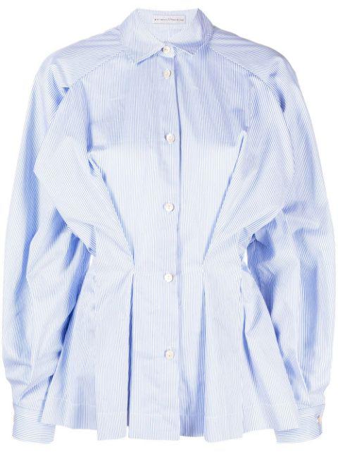 gathered-waist cotton shirt by PALMER//HARDING