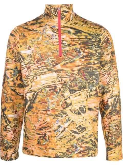 graphic-print half zip-up sweatshirt by PALMER