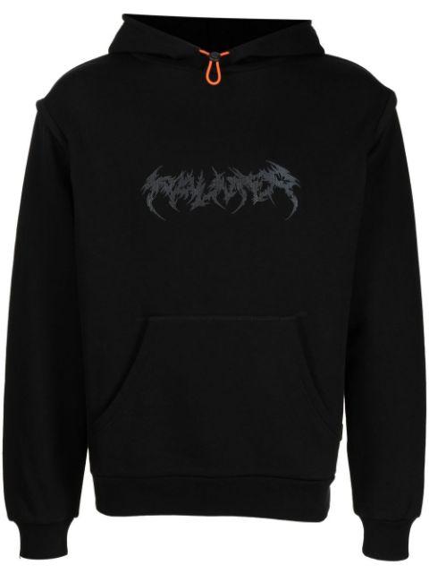 logo-print organic cotton hoodie by PALMER