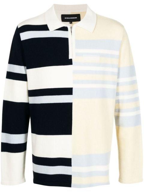 split-stripe polo shirt by PALMER