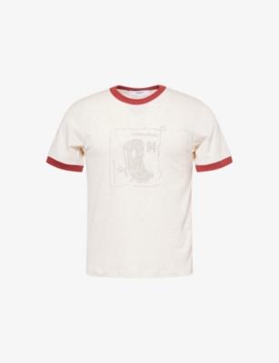 Celebrazione Ringer Short-Sleeves Woven T-Shirt by PALMES