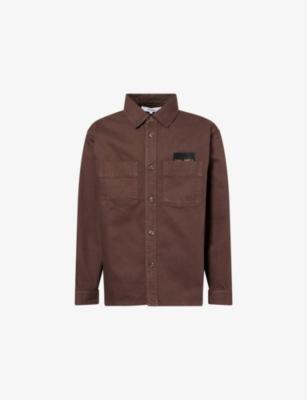 Coarse Brand-Patch Denim Overshirt by PALMES