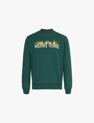 Entou logo text-print cotton sweatshirt by PALMES