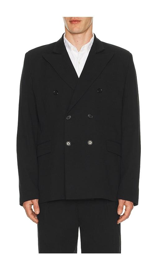Palmes Double Breasted Blazer in Black by PALMES