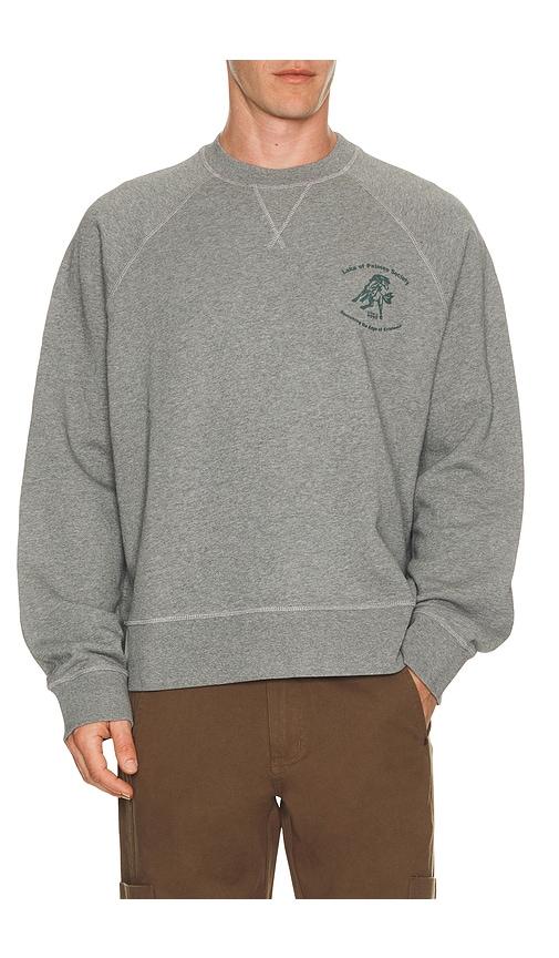 Palmes Lake Raglan Crewneck Sweatshirt in Grey by PALMES