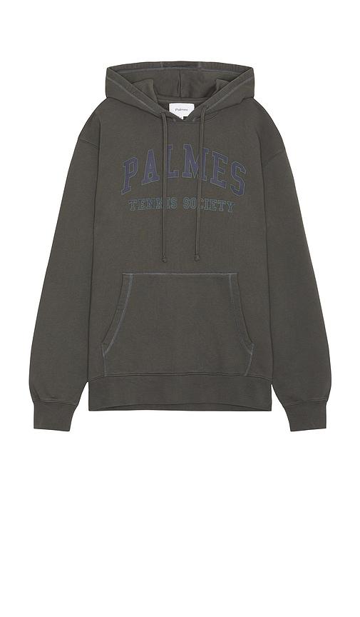 Palmes Mats Hooded Sweatshirt in Charcoal by PALMES