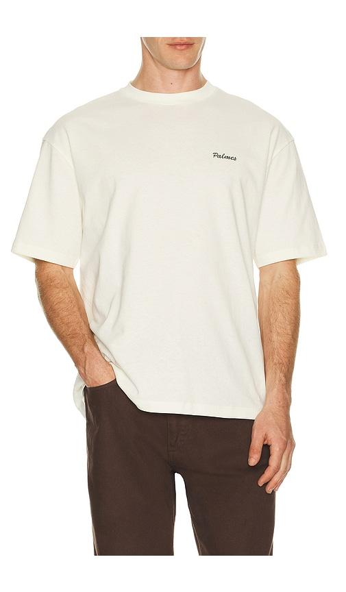Palmes Stitch Tee in White by PALMES