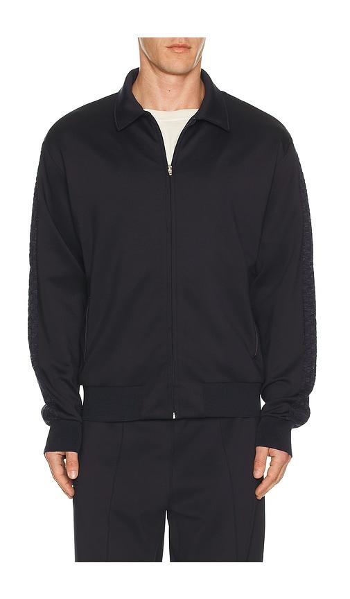 Palmes Tricot Track Jacket in Navy by PALMES