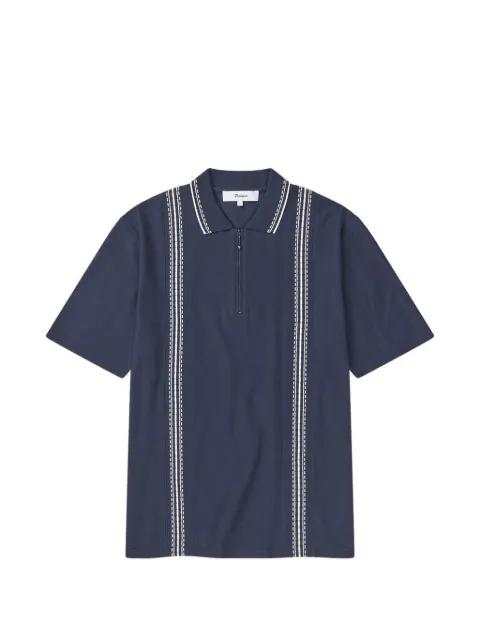 Panel zip-up polo shirt by PALMES