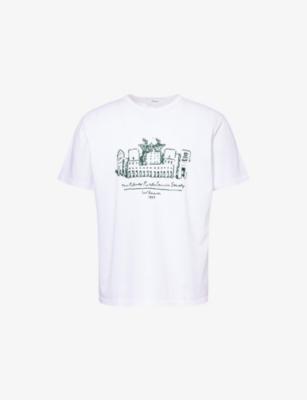 Public Embroidered Cotton-Jersey T-Shirt by PALMES