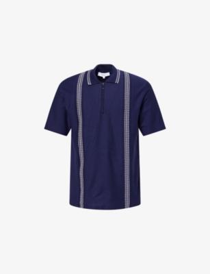 Zip Short-Sleeves Cotton-Piqué Polo Shirt by PALMES