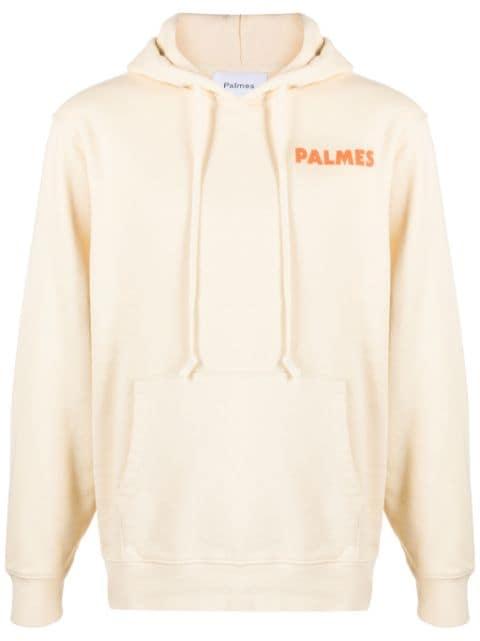 slogan-print cotton hoodie by PALMES