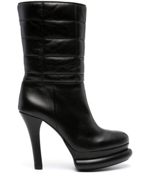 120mm quilted-panel platform boots by PALOMA BARCELO