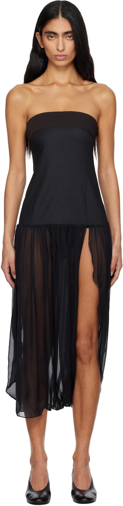 Black Mila Midi Dress by PALOMA WOOL