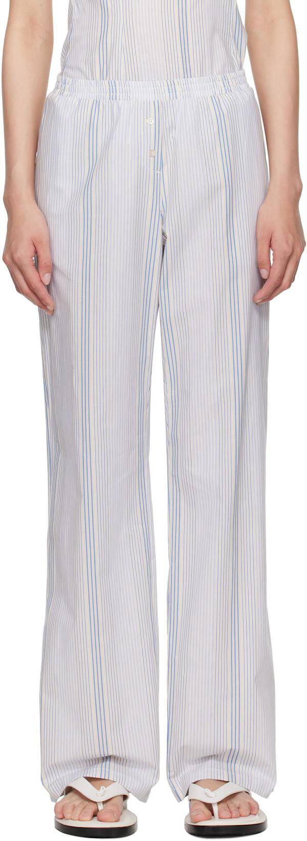 Blue & White Kimoto Lounge Pants by PALOMA WOOL