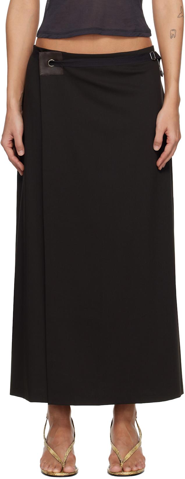 Brown Blont Midi Skirt by PALOMA WOOL